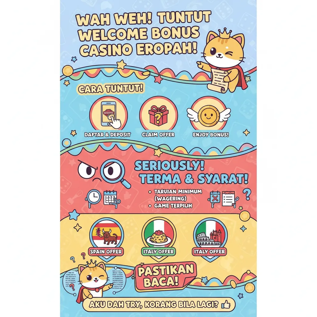 Cara tuntut welcome bonus di casino Eropah
